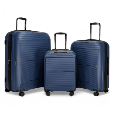 Expandable Hard Shell PP 8 Wheel Luggage Travel Cabin Holiday Bags Suitcase Set