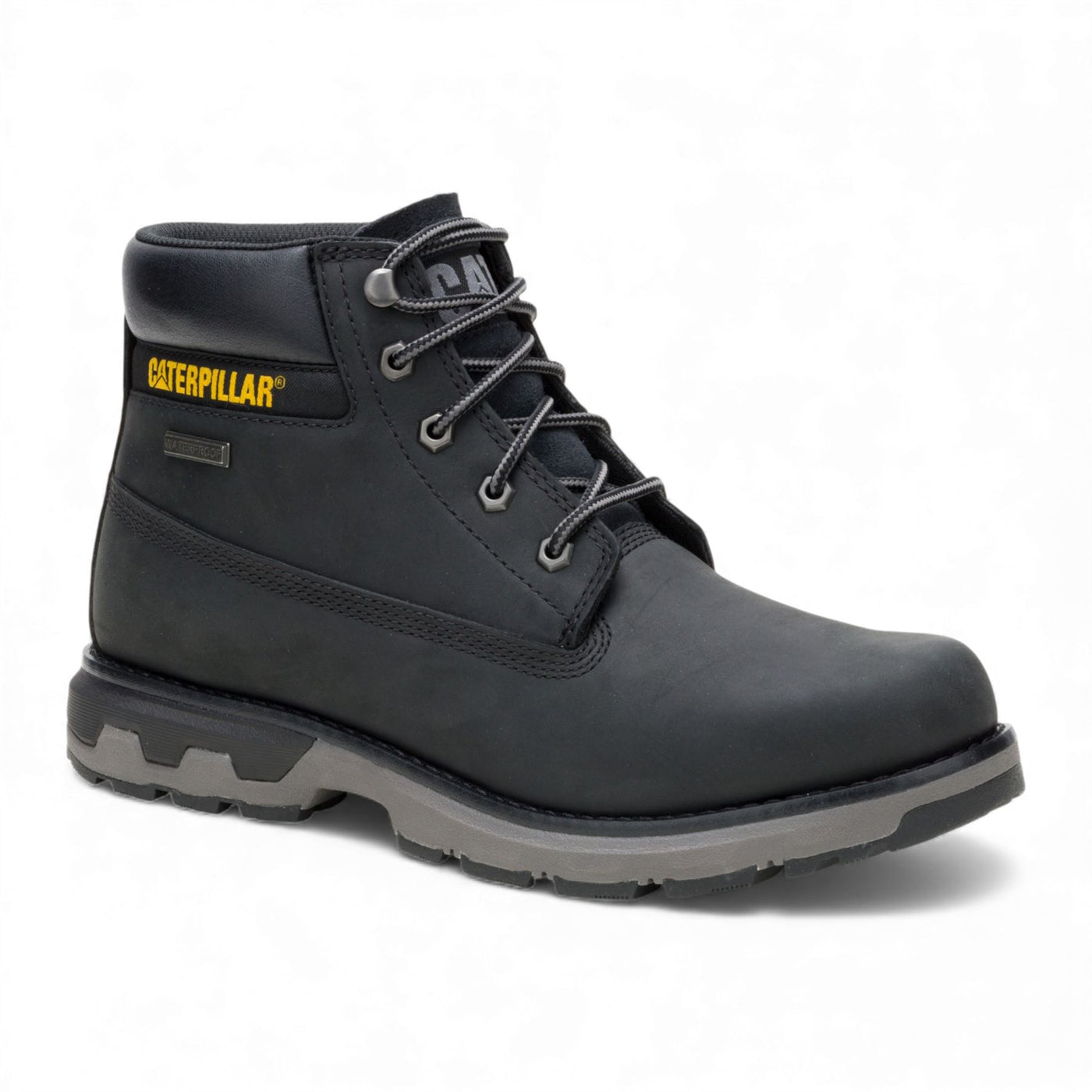 Caterpillar (CAT) Men's Pursue Black Leather Everyday Work Hiking Ankle Boots