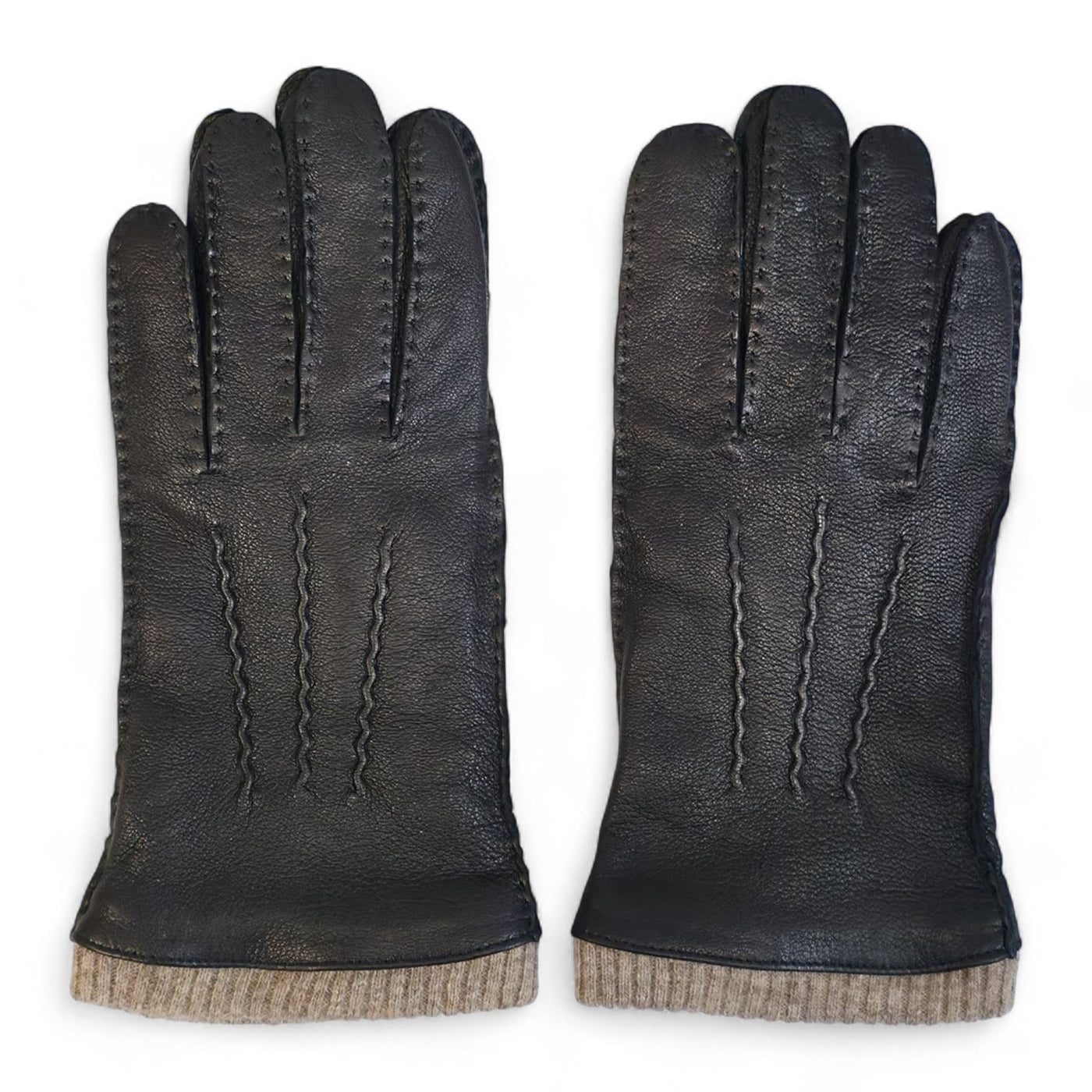 Men’s Italian Leather Warm Wool Lining Winter Gloves - M-LGV-405