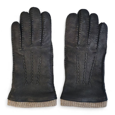 Men’s Italian Leather Warm Wool Lining Winter Gloves - M-LGV-405