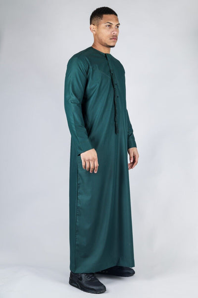 Men's Thobe Emirati Islamic Jubba Robe Eid Tassel Regular Fit