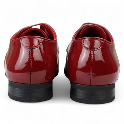 Men’s Pointed Toe Formal Lace Up Perforated Shoes