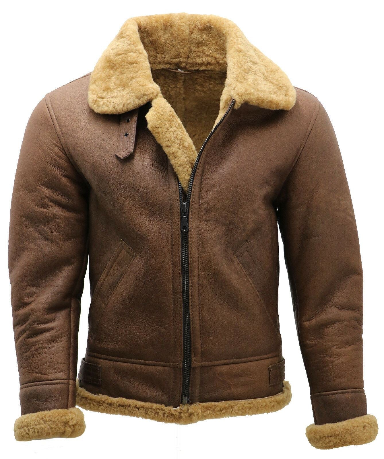 Herren B3 WW2 Fliegerjacke aus Schaffellleder - Houston 