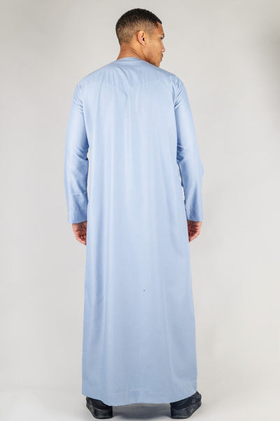 Men's Thobe Emirati Islamic Jubba Robe Eid Tassel Regular Fit