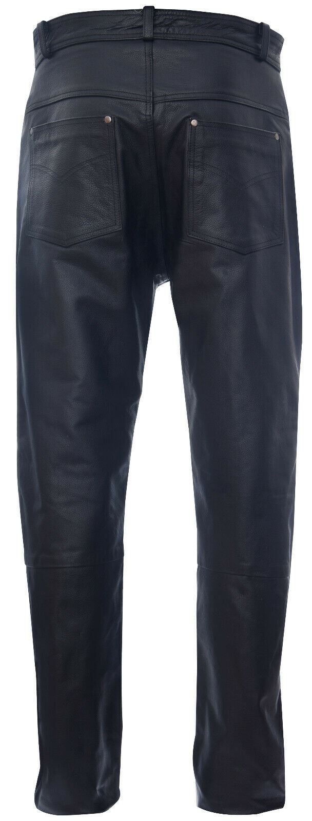 Mens Black '501' Leather Jeans-Montana