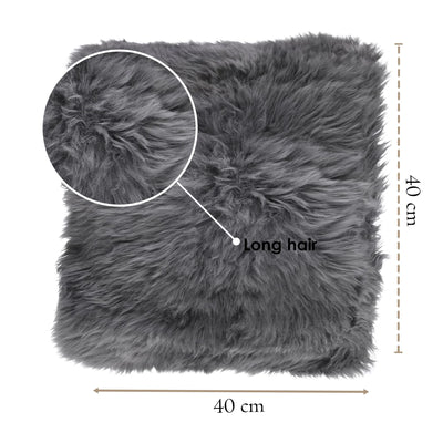 Luxury Genuine Sheepskin  40x40cm Real Wool Single Sided Cushion