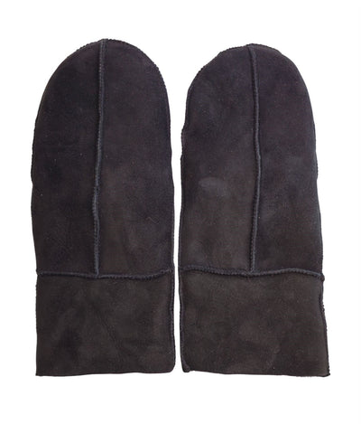 Womens Genuine Real Sheepskin Suede Mittens Warm Gloves