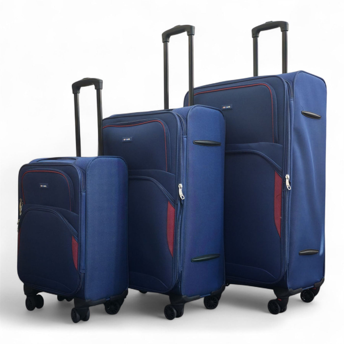 Expandable Soft 8 Wheel Lightweight Suitcase Luggage Travel Bags Set