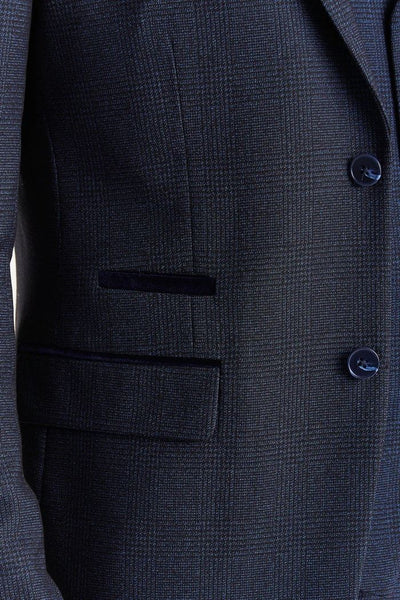 Men's Navy Suit Blazer Prince Of Wales Formal Blazer