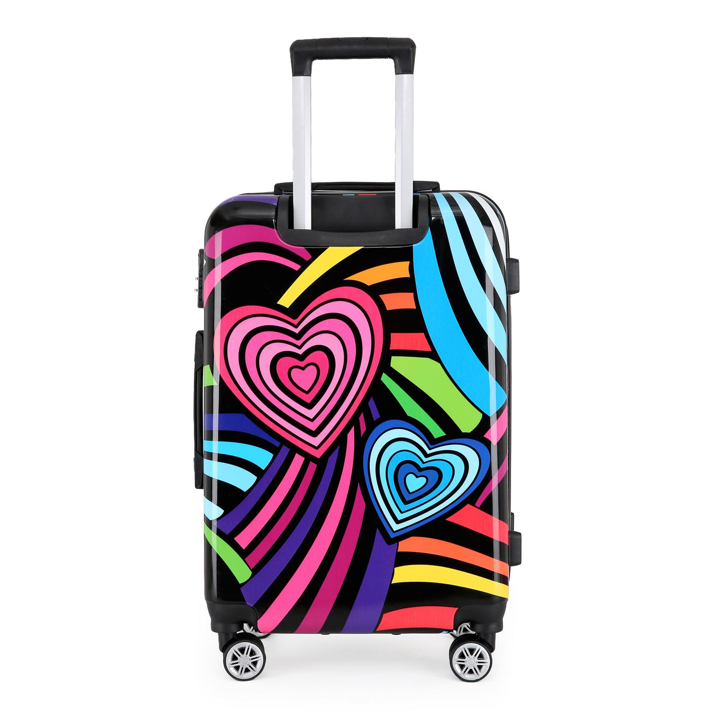 Printed Hard Shell Dual 4 Wheel Luggage Suitcase