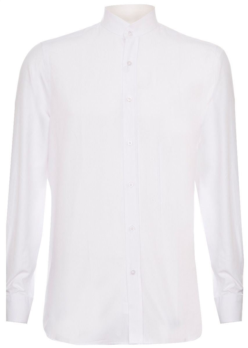 Mens Peaky Blinders Removable Collar Nehru White Collarless Shirt ...