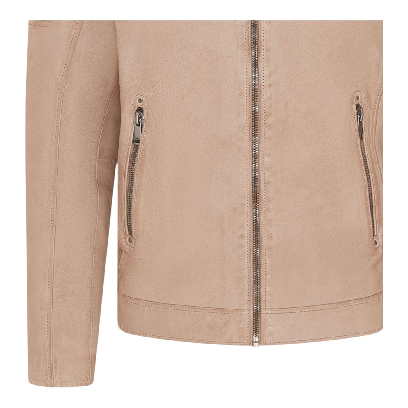 Men's Modern Classic Leather Quilted Biker Jacket - Derry