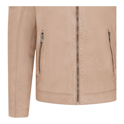 Men's Modern Classic Leather Quilted Biker Jacket - Derry