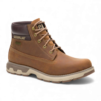 Caterpillar (CAT) Men's Pursue Brown Leather Everyday Work Hiking Ankle Boots