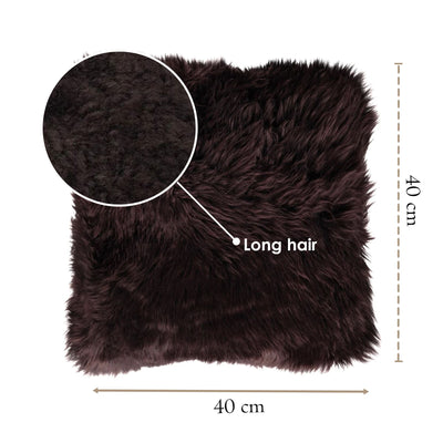 Luxury Genuine Sheepskin  40x40cm Real Wool Single Sided Cushion