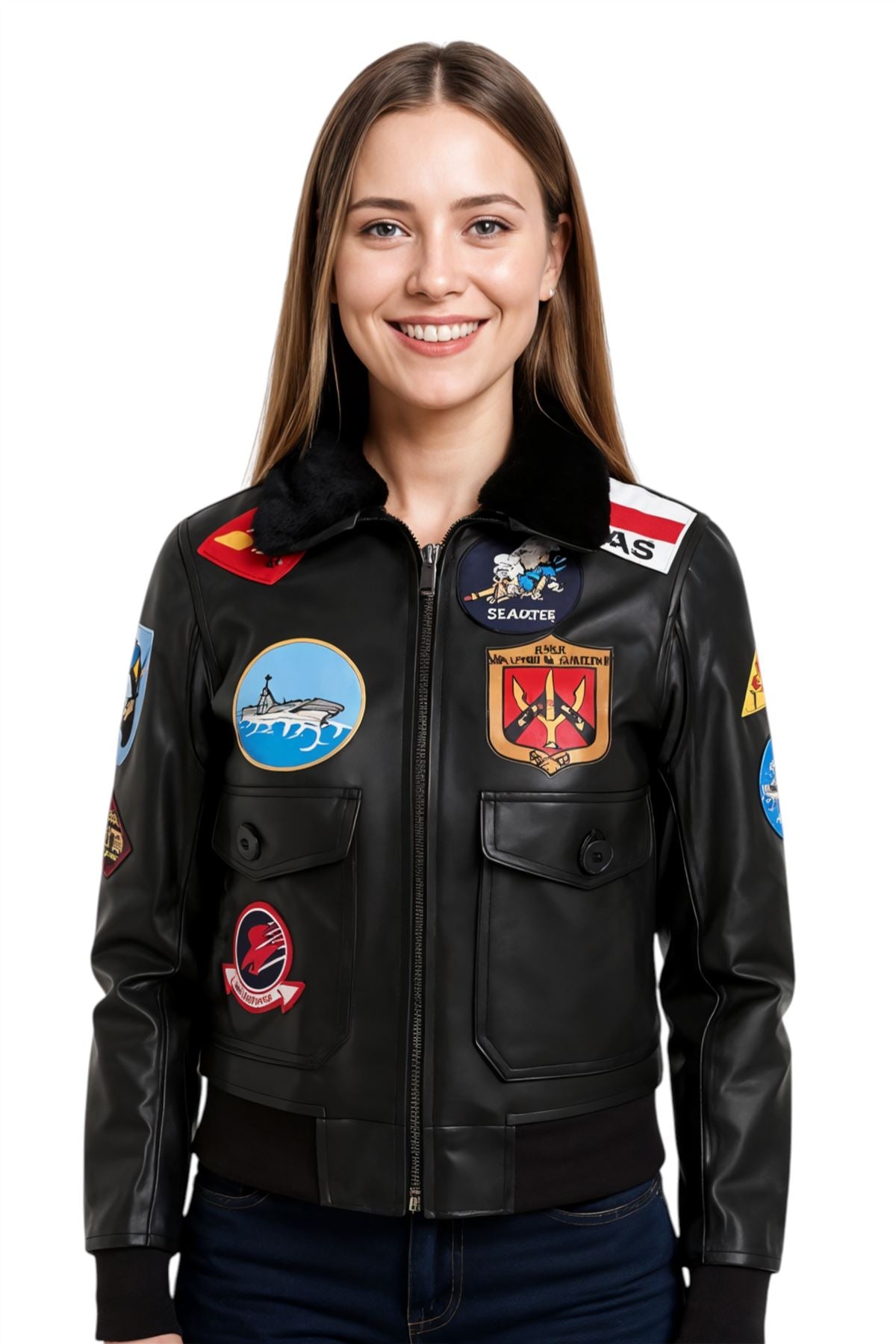 Women's A2 Top Gun Leather Bomber Jacket-Sunbury – Infinity Leather