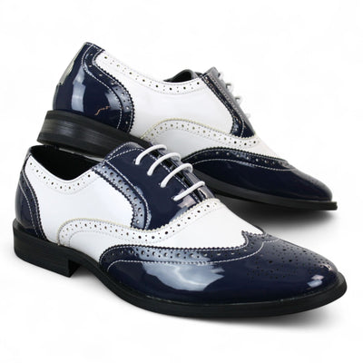 Men's Patent Lace-Up Brogues Smart Dress Shoes