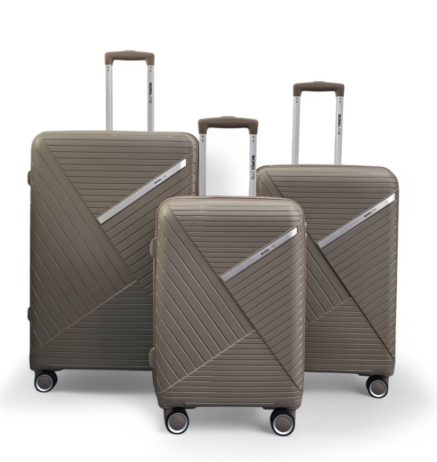 Robust PP Hard Shell 8 Wheels Luggage Travel Holiday Cabin Suitcase Set