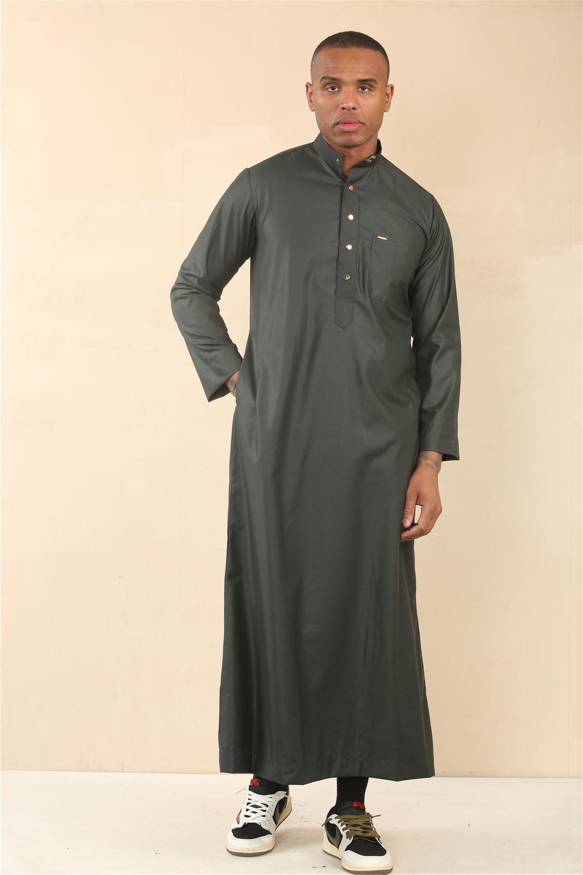 Men's Thobe Arab Saudi Emirati Islamic Clothing Jubba Robe