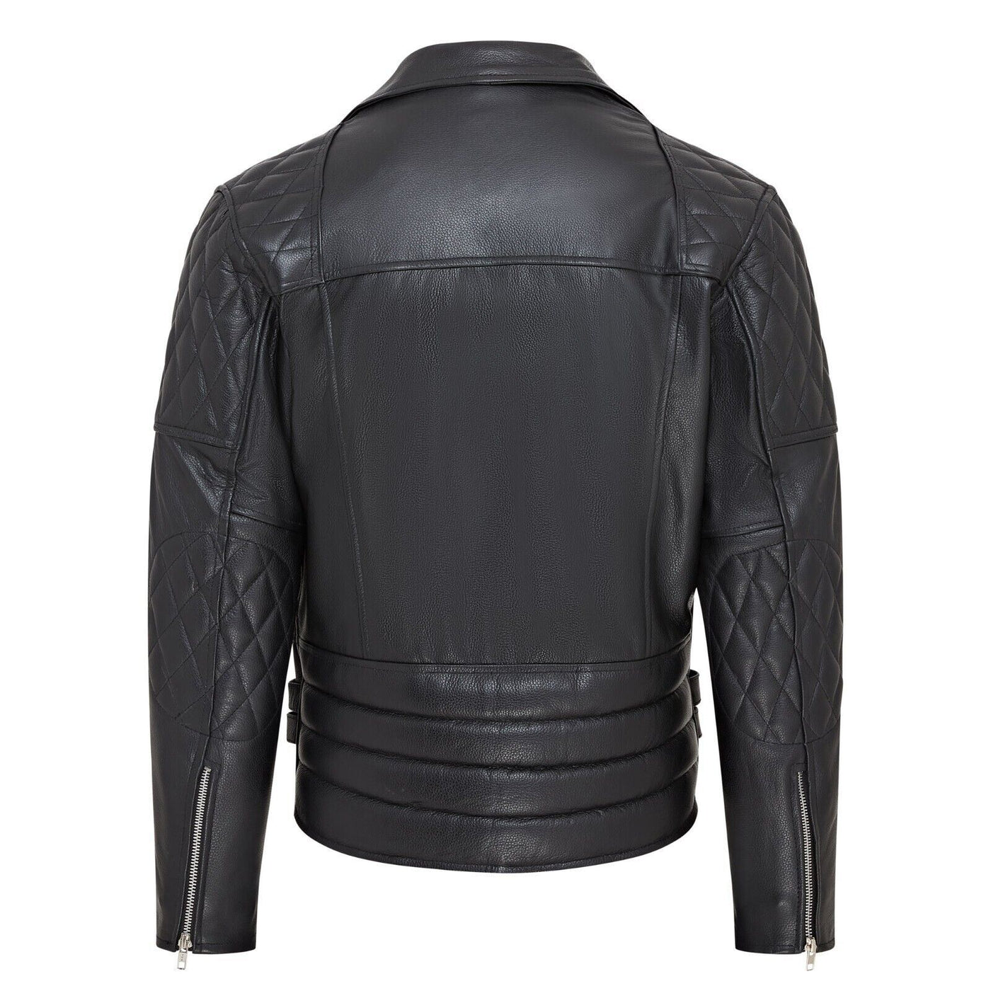 Mens Cowhide Leather Brando Biker Jacket - Garland