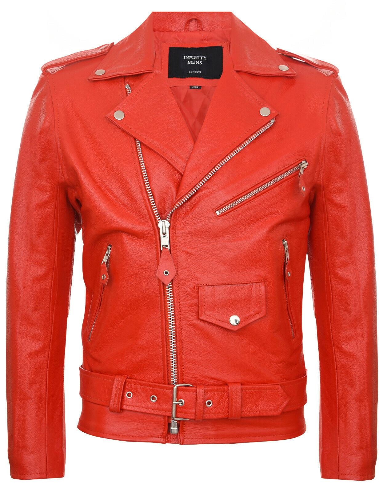 Mens Cow-Hide Black Brando Jacket -Venice
