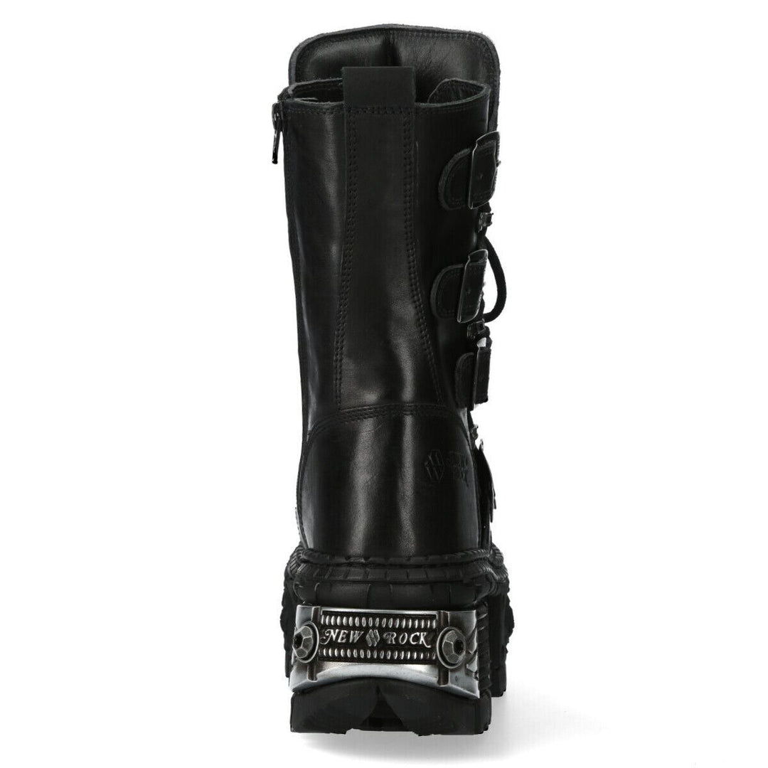New Rock Mid Calf Gothic Leather Boots-WALL1473-S3 – Infinity Leather