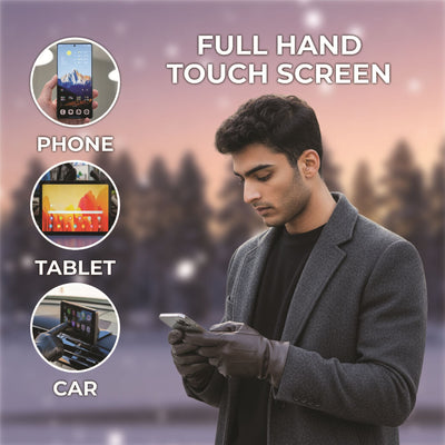 Men’s Italian Leather Warm Wool Lining Winter Gloves - M-LGV-305