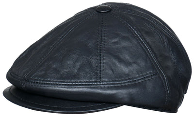 Peaky Blinders  Newsboy Real Leather Gatsby Cap Hat Flat Cabbie Bakerboy