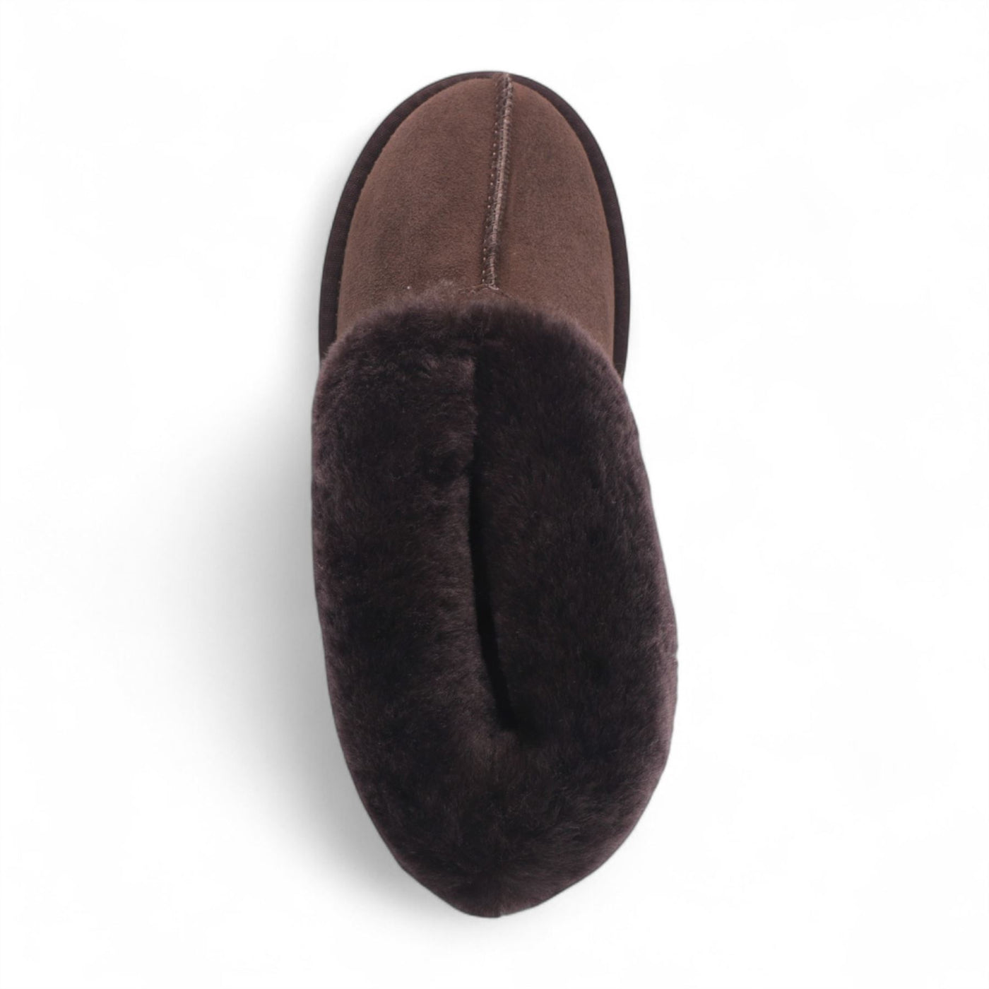 Women's Sheepskin Suede Ankle Brown Slip-On Bootie Winter - Glacier