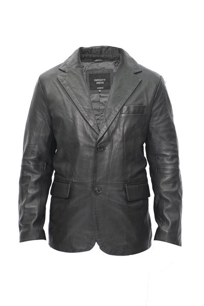Men’s 2 Button Leather Blazer Jacket-Hamilton