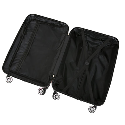Hardside Shell Suitcase Set Printed Luggage Lightweight Cabin Travel Bag