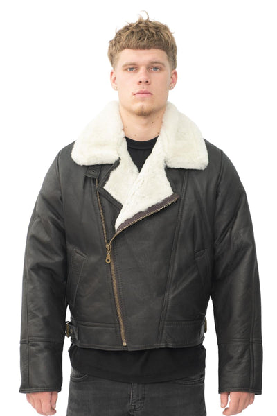 Mens Sheepskin Leather WW2 Bomber Jacket-Haverhill