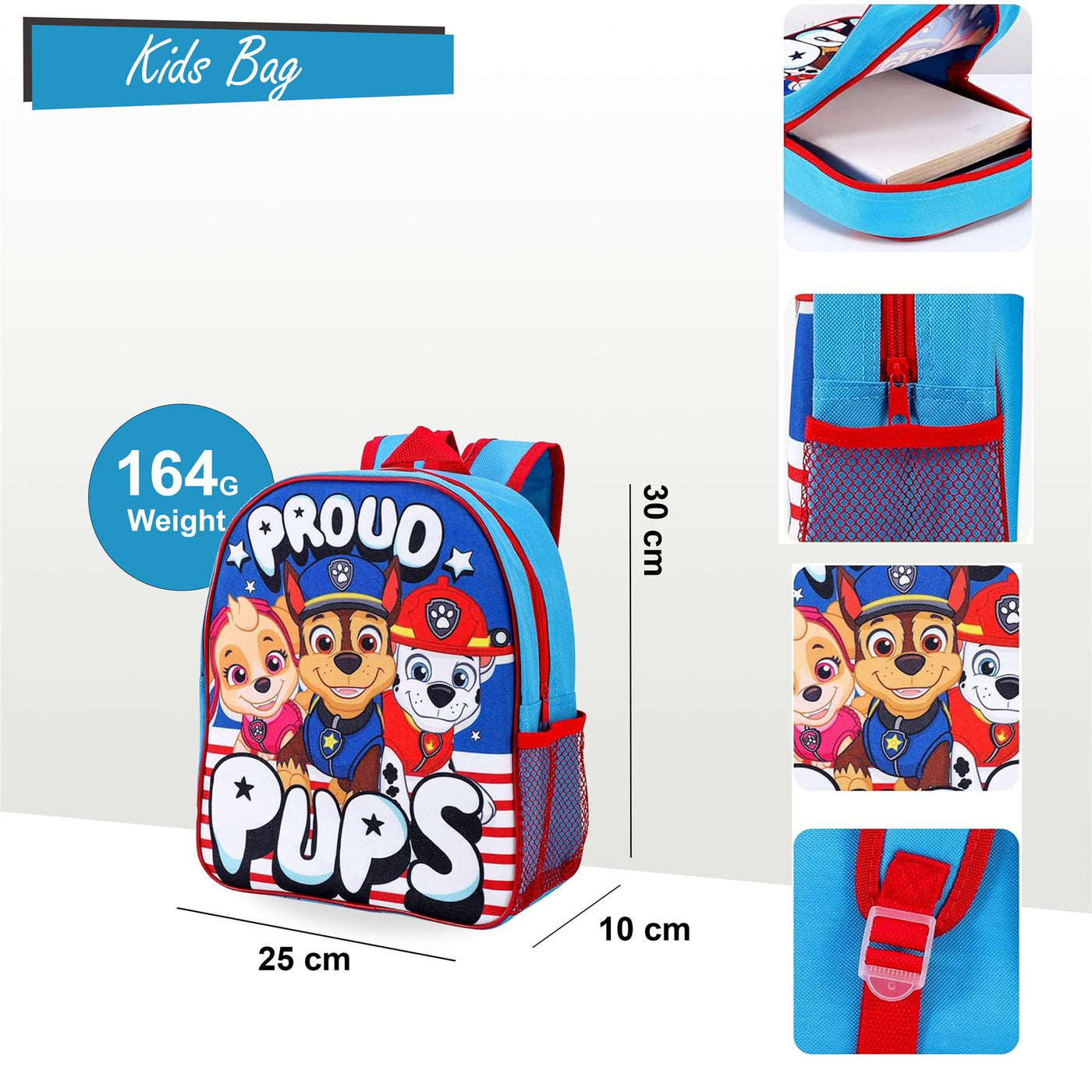 Paw Patrol Backpack  Adjustable Shoulder Strap Schoolbag
