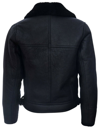 Mens Sheepskin Leather WW2 Bomber Jacket-Tucson
