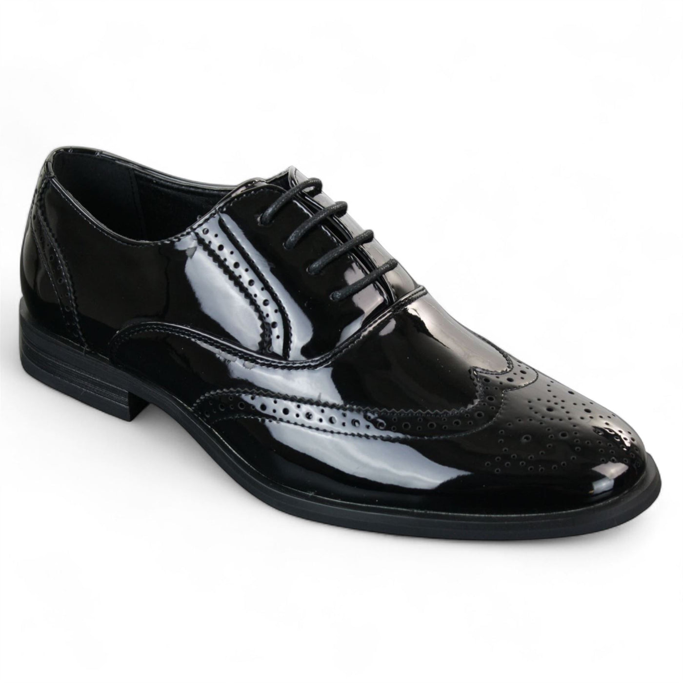 Men's Patent Lace-Up Brogues Smart Dress Shoes