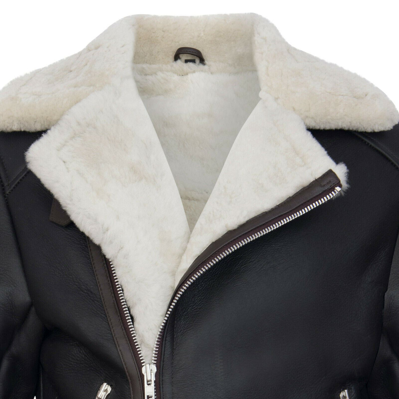 Mens Sheepskin Leather Biker Jacket-Edmonton
