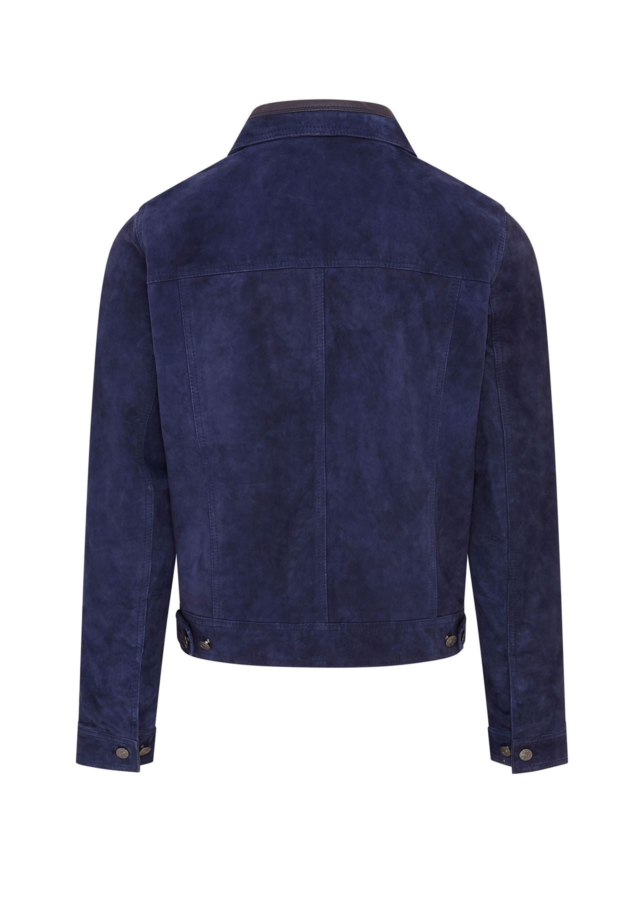 Mens Goat Suede Leather Jeans Jacket- Nurmes