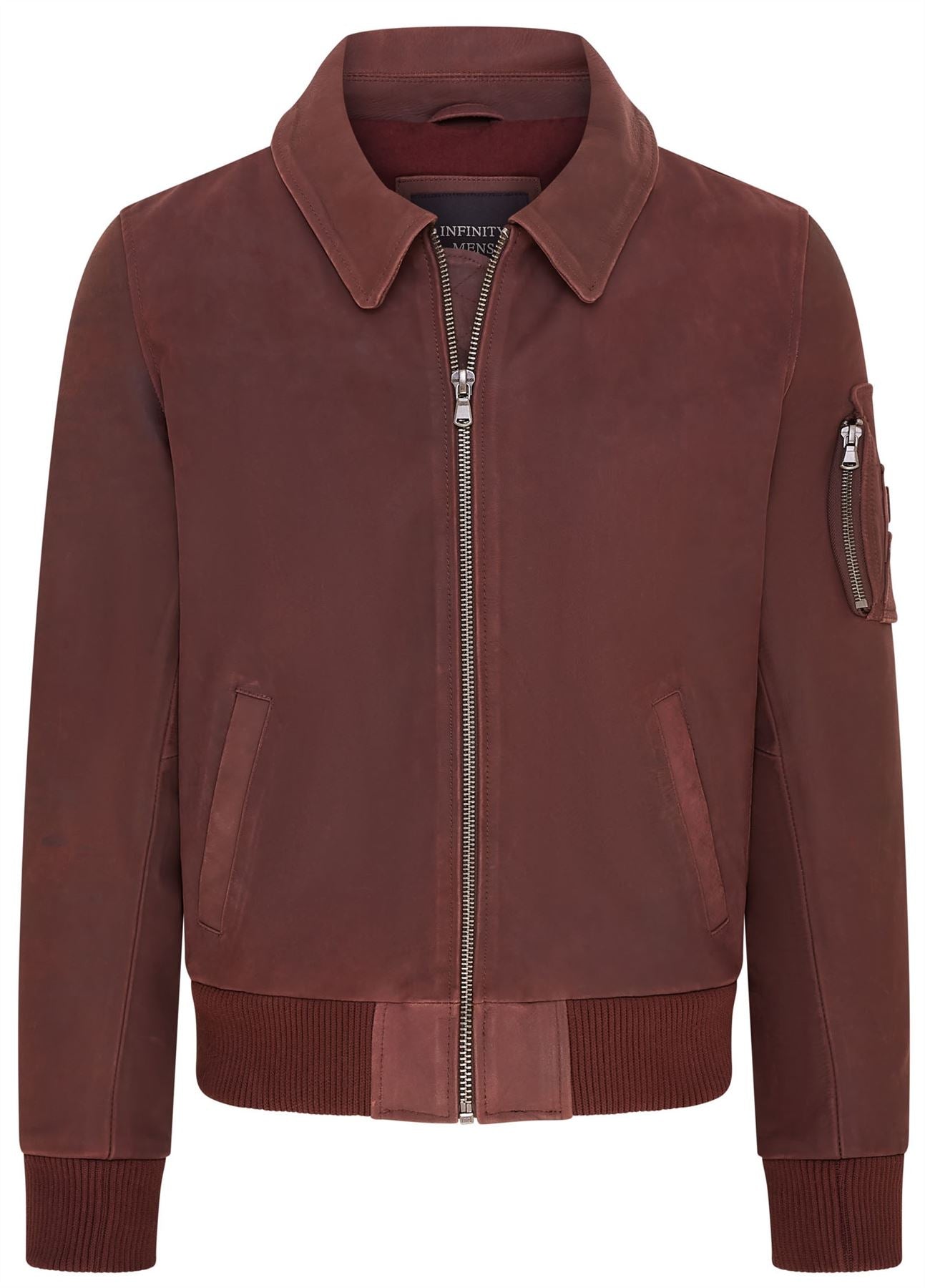 Mens A2 Cowhide Leather Bomber Jacket-Eura