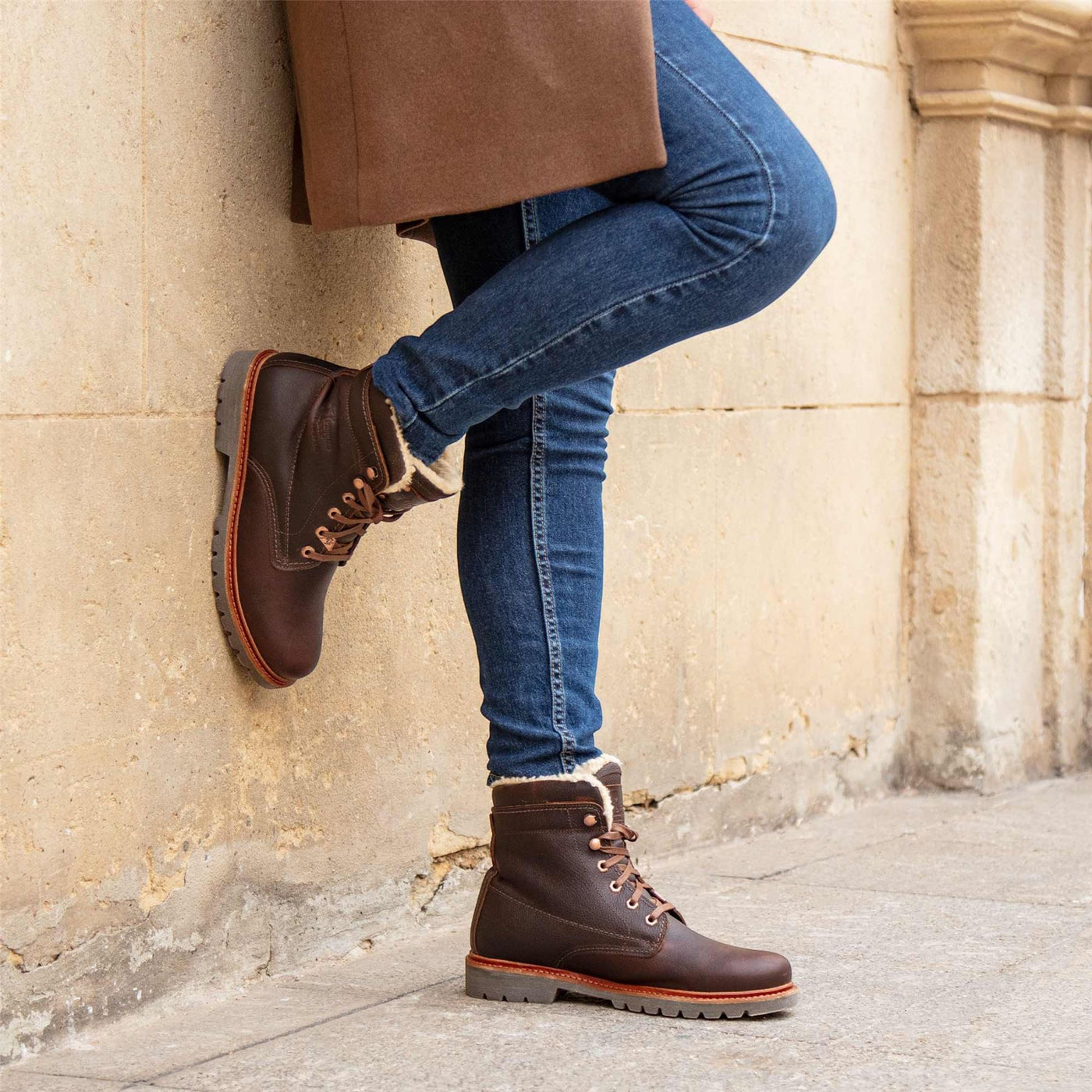 Panama Jack Men's P03 Aviator C23 Chestnut Waterproof Leather Ankle Boots