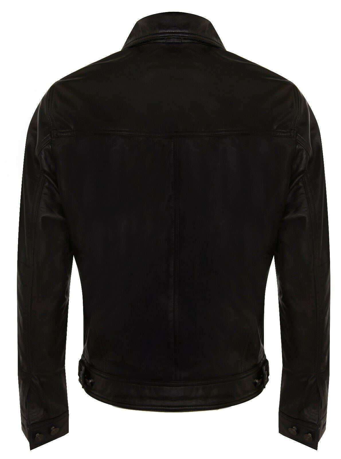 Men’s Retro Leather Trucker Jacket-Constantine