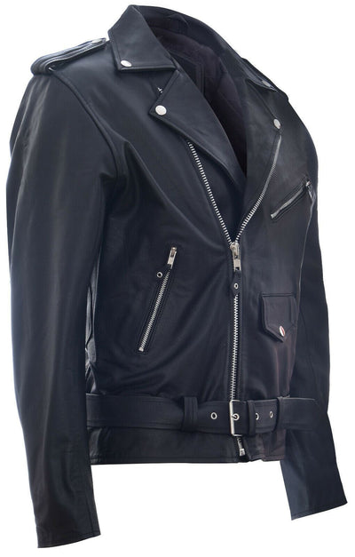 Mens Cow-Hide Black Brando Jacket -Venice