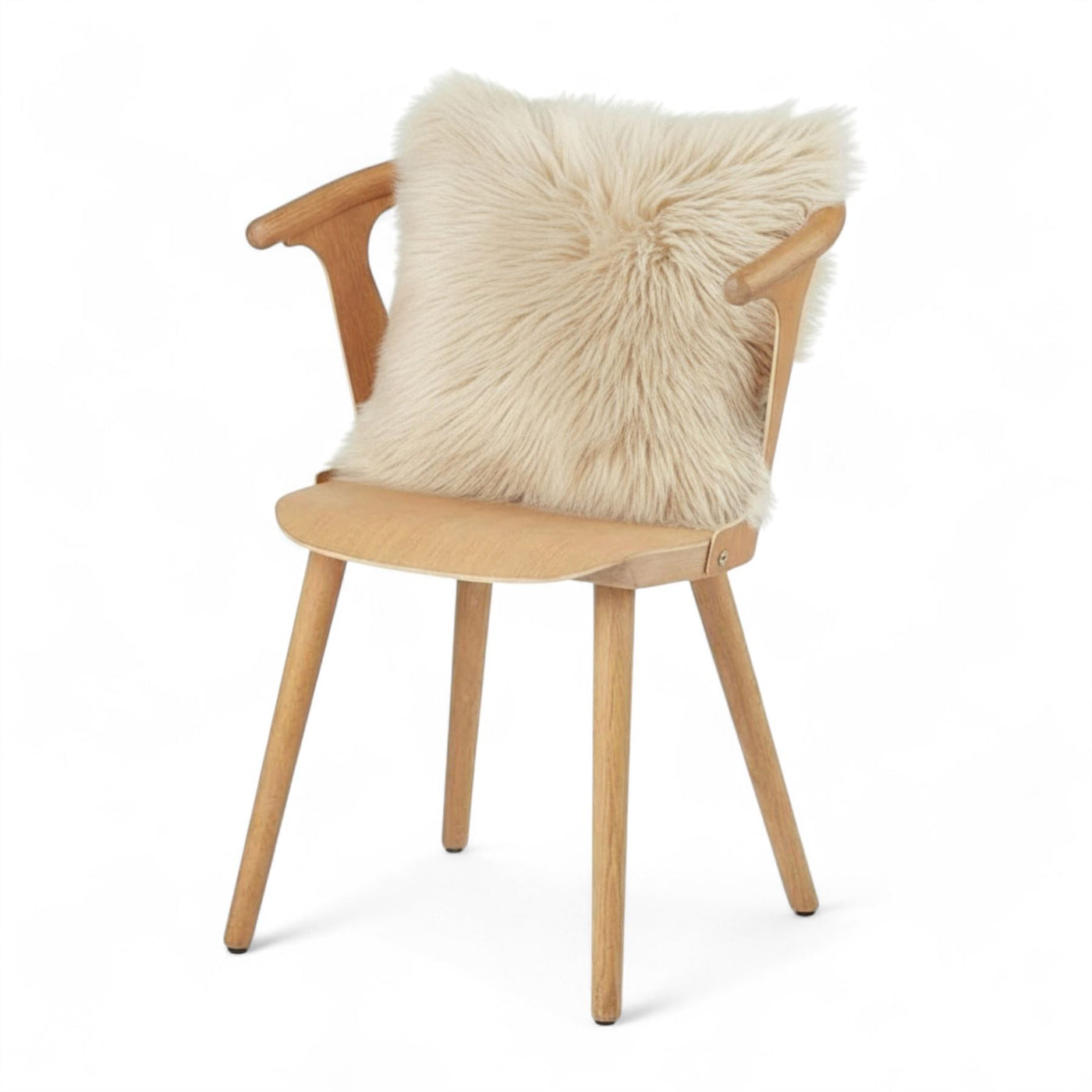 Luxury Genuine Sheepskin  40x40cm Real Wool Single Sided Cushion