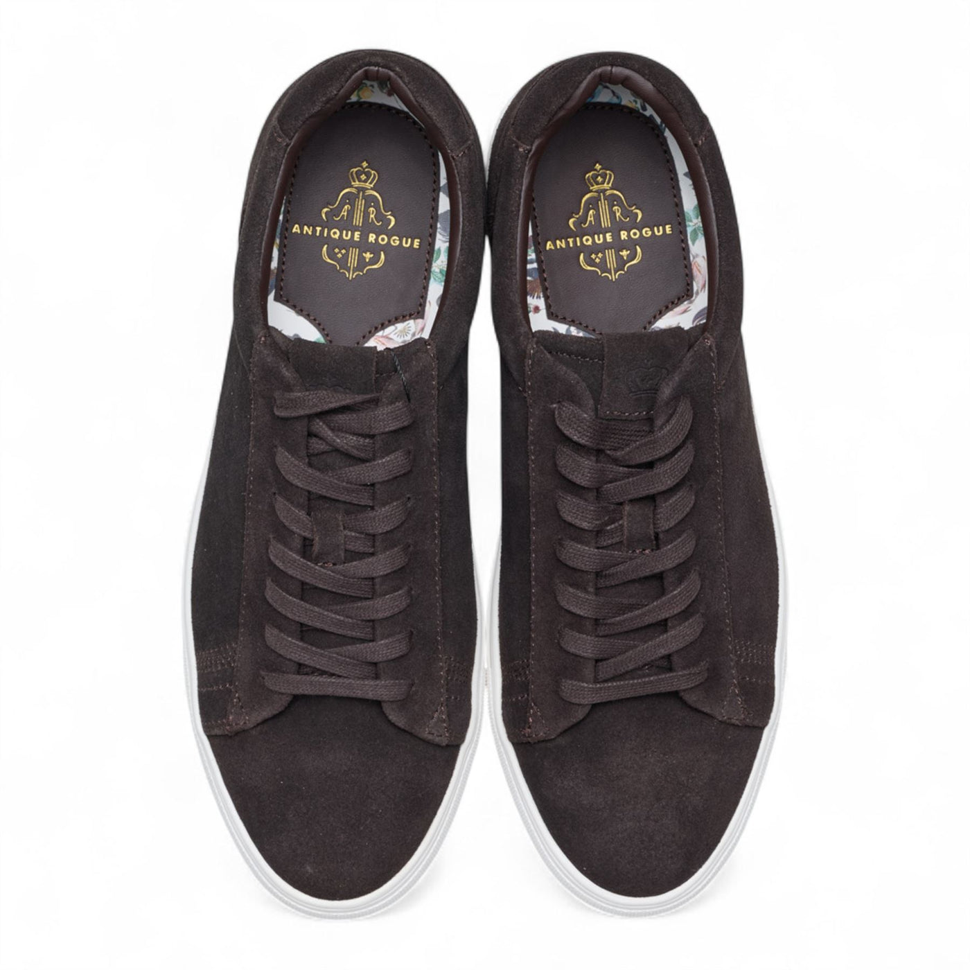 Antique Rogue Men’s Brown Suede Leather Trainer Sneaker Shoes - Gibbs