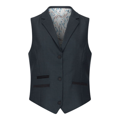 Women's Olive Three-Piece Tailored Fit Suit in Prince of Wales Check