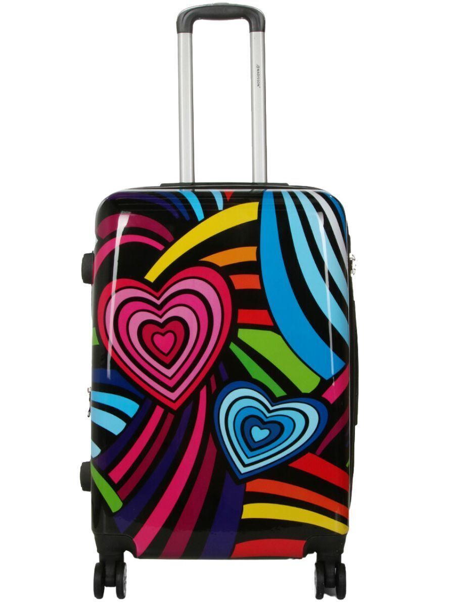 Printed Hard Shell Dual 4 Wheel Luggage Suitcase