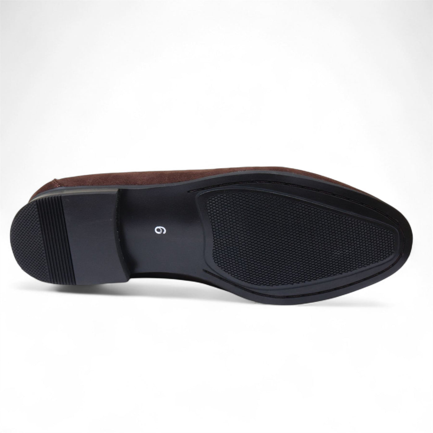Men's Suede Loafers with Gold Buckle Slip-On Dress Shoes