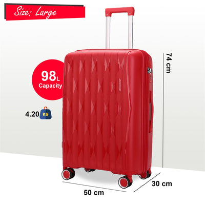 Hard Shell Suitcase Cabin TSA Luggage Travel Set