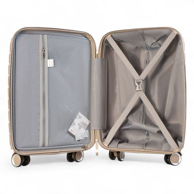 Strong Hard Shell TSA Suitcase Set 8 Wheel Cabin Luggage Holiday Travel Case