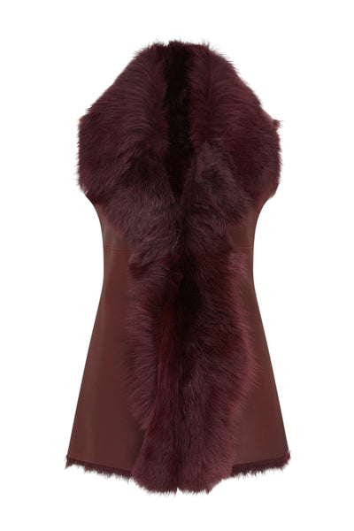 Women's Toscana Shearling Nappa Leather Sheepskin Gilet - Parkes