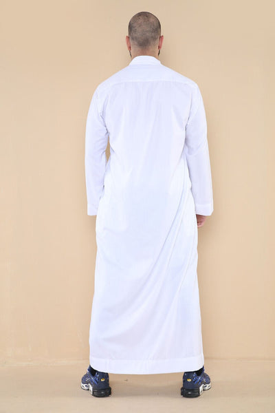 Mens Thobe Jubba Saudi Islamic Arabic Eid Cotton Kaftan Jubbah Umrah Robe